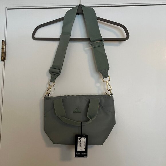 Adidas Premium Mini Tote Crossbody Bag - Green and Gold - Picture 5 of 9